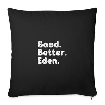 Good better Eden - Sofa pillowcase 17,3'' x 17,3'' (45 x 45 cm) - black - Front