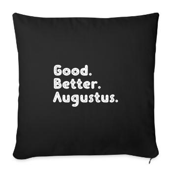 Bon meilleur Auguste - Housse de coussin décorative 45 x 45 cm - noir - Devant