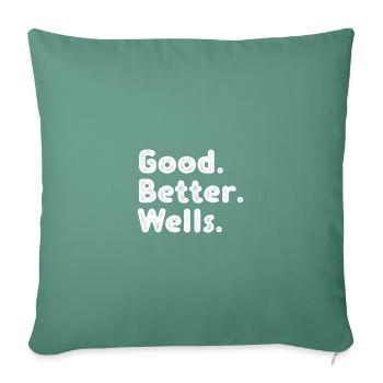 Good better Wells - Sofa pillowcase 17,3'' x 17,3'' (45 x 45 cm) - cypress green - Front