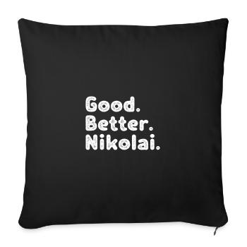 Good better Nikolai - Sofa pillowcase 17,3'' x 17,3'' (45 x 45 cm) - black - Front