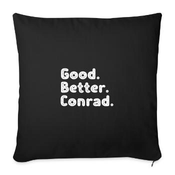 Good better Conrad - Sofa pillowcase 17,3'' x 17,3'' (45 x 45 cm) - black - Front