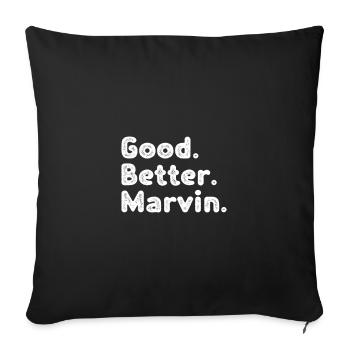 Good better Marvin - Sofa pillowcase 17,3'' x 17,3'' (45 x 45 cm) - black - Front