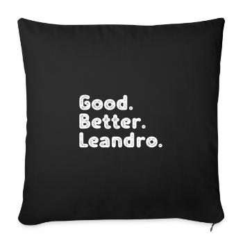 Good better Leandro - Sofakissenbezug 45 x 45 cm - Schwarz - Vorne