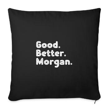 Bon mieux Morgan - Housse de coussin décorative 45 x 45 cm - noir - Devant