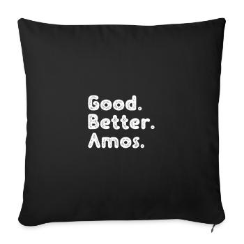 Good better Amos - Sofa pillowcase 17,3'' x 17,3'' (45 x 45 cm) - black - Front