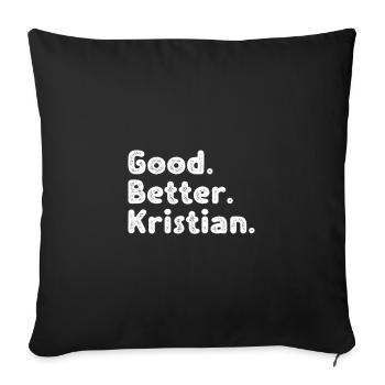 Cool guys are called kristian - Sofakissenbezug 45 x 45 cm - Schwarz - Vorne