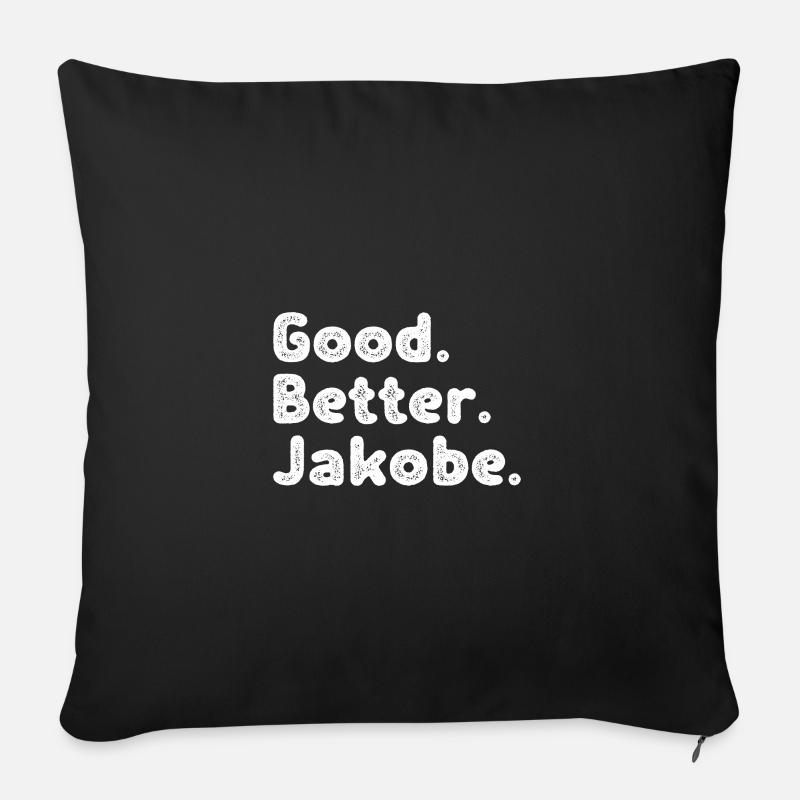 Les mecs cool s’appellent Jakobe - Housse de coussin décorative 45 x 45 cm - noir