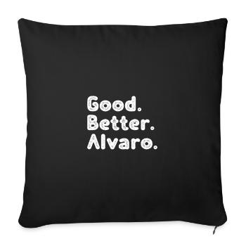 Cool guys are called Alvaro - Sofa pillowcase 17,3'' x 17,3'' (45 x 45 cm) - black - Front