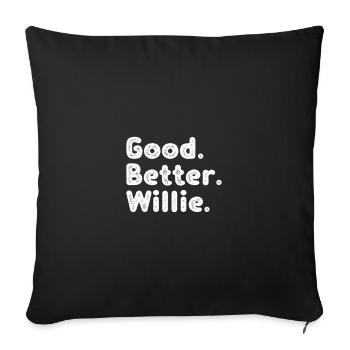 Good better Willie - Sofakissenbezug 45 x 45 cm - Schwarz - Vorne