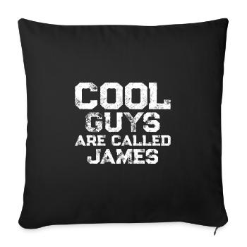 Les mecs cool s’appellent James - Housse de coussin décorative 45 x 45 cm - noir - Devant