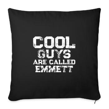 Les mecs cool s’appellent Emmett - Housse de coussin décorative 45 x 45 cm - noir - Devant
