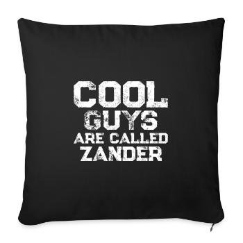 Les mecs cool s’appellent Zander - Housse de coussin décorative 45 x 45 cm - noir - Devant