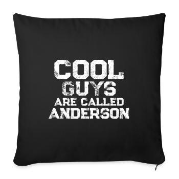 Les gars cool s’appellent Anderson - Housse de coussin décorative 45 x 45 cm - noir - Devant