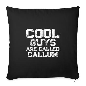 Les mecs cool s’appellent Callum - Housse de coussin décorative 45 x 45 cm - noir - Devant
