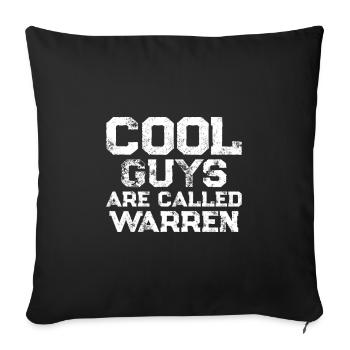Cool guys are called Warren - Sofakissenbezug 45 x 45 cm - Schwarz - Vorne