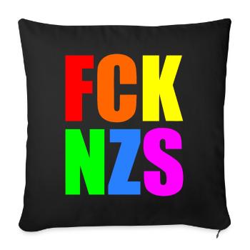 Fck nzs - Sofakissenbezug 45 x 45 cm - Schwarz - Vorne