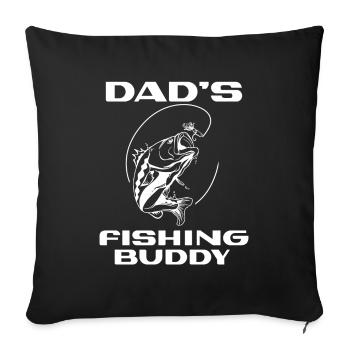 Angler Fishing Father Son Dad's Fishing Buddy - Sofa pillowcase 17,3'' x 17,3'' (45 x 45 cm) - black - Front