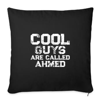 Les mecs cool s’appellent Ahmed - Housse de coussin décorative 45 x 45 cm - noir - Devant