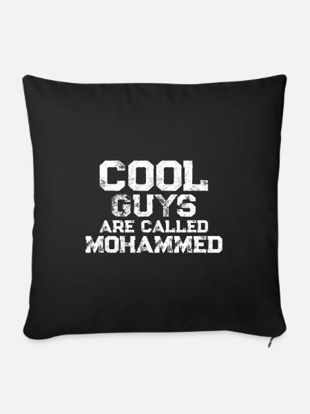 Cool guys are called Mohammed - Sofakissenbezug 45 x 45 cm - Schwarz