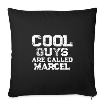 Les mecs cool s’appellent Marcel - Housse de coussin décorative 45 x 45 cm - noir - Devant