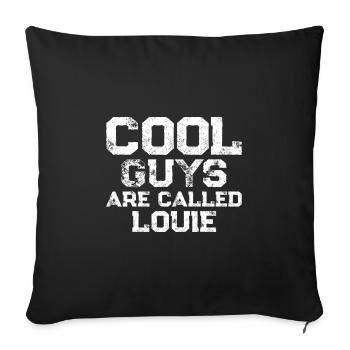 Les mecs cool s’appellent Louie - Housse de coussin décorative 45 x 45 cm - noir - Devant