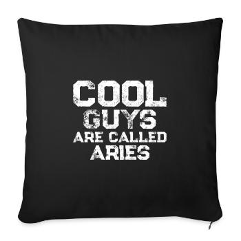Les gars cool s’appellent Bélier - Housse de coussin décorative 45 x 45 cm - noir - Devant