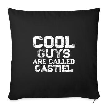 Cool guys are called Castiel - Sofa pillowcase 17,3'' x 17,3'' (45 x 45 cm) - black - Front