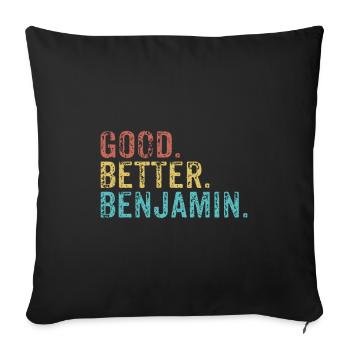 Good better Benjamin - Sofa pillowcase 17,3'' x 17,3'' (45 x 45 cm) - black - Front