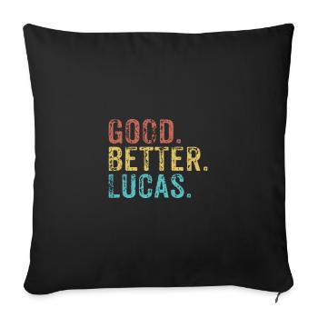 Good better Lucas - Sofakissenbezug 45 x 45 cm - Schwarz - Vorne