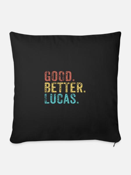 Good better Lucas - Sofakissenbezug 45 x 45 cm - Schwarz