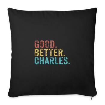 Good better Charles - Sofakissenbezug 45 x 45 cm - Schwarz - Vorne