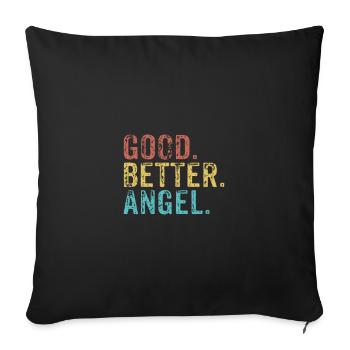 Bon meilleur Ange - Housse de coussin décorative 45 x 45 cm - noir - Devant