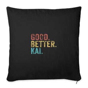 Good better Kai - Sofa pillowcase 17,3'' x 17,3'' (45 x 45 cm) - black - Front