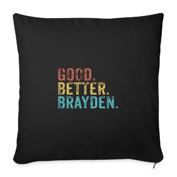 Good better Brayden - Sofa pillowcase 17,3'' x 17,3'' (45 x 45 cm) - black - Front