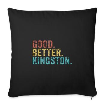 Bon mieux Kingston - Housse de coussin décorative 45 x 45 cm - noir - Devant