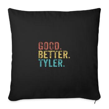 Bon mieux Tyler - Housse de coussin décorative 45 x 45 cm - noir - Devant