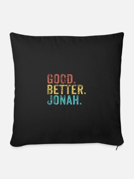 Good better Jonah - Sofakissenbezug 45 x 45 cm - Schwarz