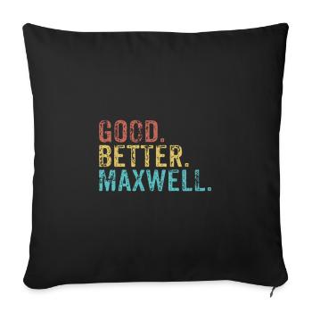 Bon mieux Maxwell - Housse de coussin décorative 45 x 45 cm - noir - Devant