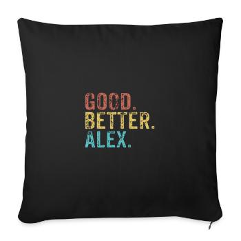 Good better Alex - Sofa pillowcase 17,3'' x 17,3'' (45 x 45 cm) - black - Front