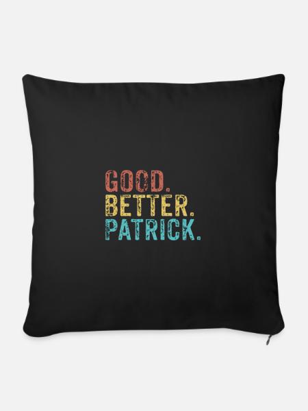 Cool guys are called Patrick - Sofakissenbezug 45 x 45 cm - Schwarz