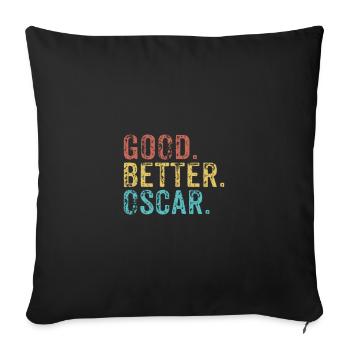 Les mecs cool s’appellent Oscar - Housse de coussin décorative 45 x 45 cm - noir - Devant