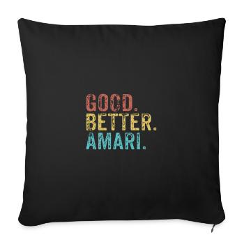 Les mecs cool s’appellent Amari - Housse de coussin décorative 45 x 45 cm - noir - Devant