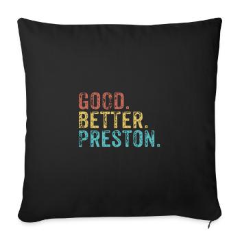 Cool guys are called Preston - Sofa pillowcase 17,3'' x 17,3'' (45 x 45 cm) - black - Front
