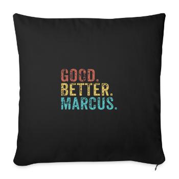 Cool guys are called Marcus - Sofa pillowcase 17,3'' x 17,3'' (45 x 45 cm) - black - Front