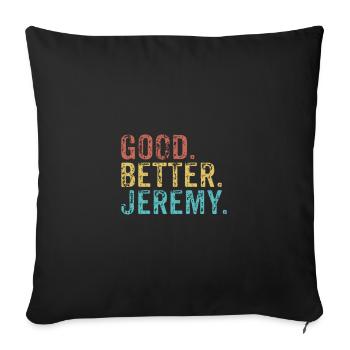 Les mecs cool s’appellent jeremy - Housse de coussin décorative 45 x 45 cm - noir - Devant