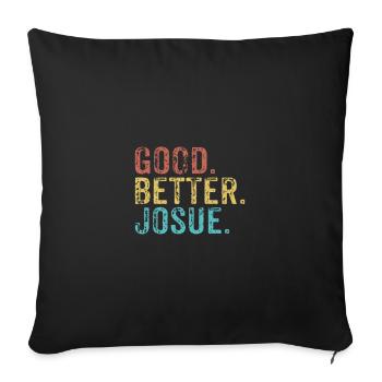 Les mecs cool s’appellent josue - Housse de coussin décorative 45 x 45 cm - noir - Devant