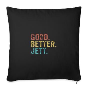 Cool guys are called jett - Sofa pillowcase 17,3'' x 17,3'' (45 x 45 cm) - black - Front
