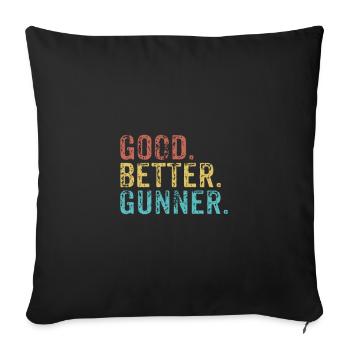 Cool guys are called gunner - Sofakissenbezug 45 x 45 cm - Schwarz - Vorne