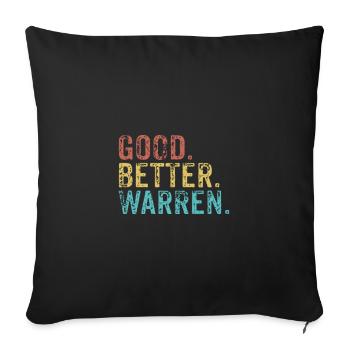 Cool guys are called warren - Sofakissenbezug 45 x 45 cm - Schwarz - Vorne