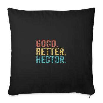 Les mecs cool s’appellent hector - Housse de coussin décorative 45 x 45 cm - noir - Devant